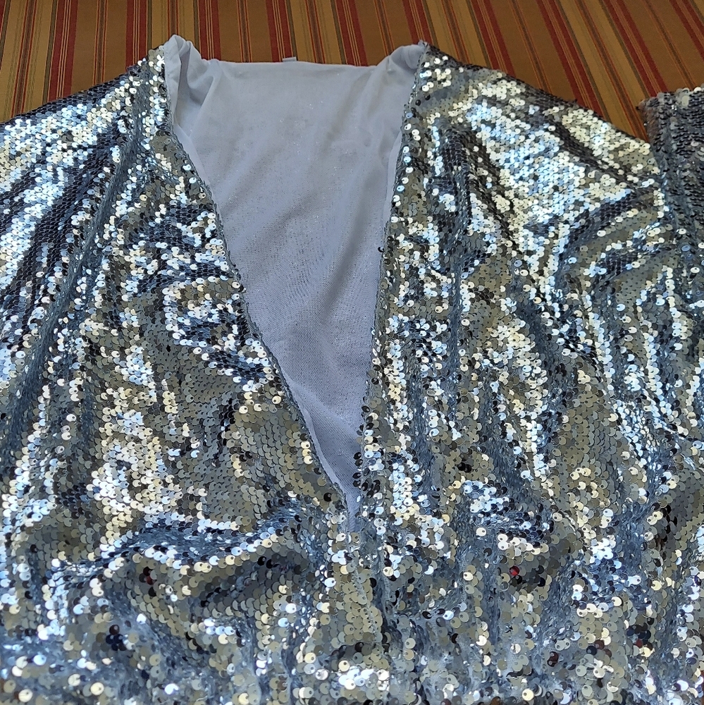 SEQUIN CR0P TOP